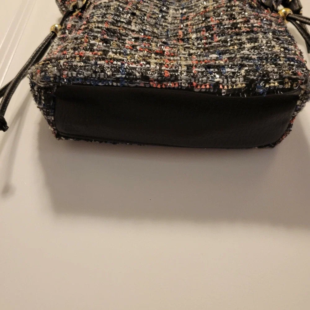 Juicy Couture Tweed Purse Small Tote Bag With Lip Embellishment Clueless Y2K